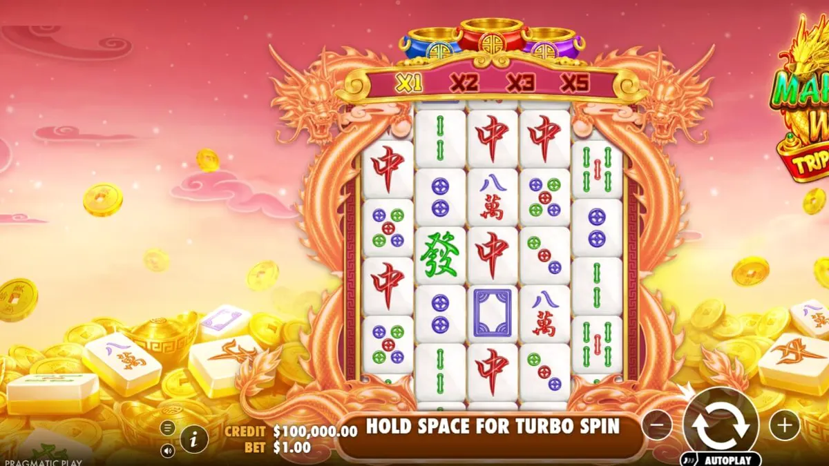 Mahjong Wins Triple Pot slot gameplay
