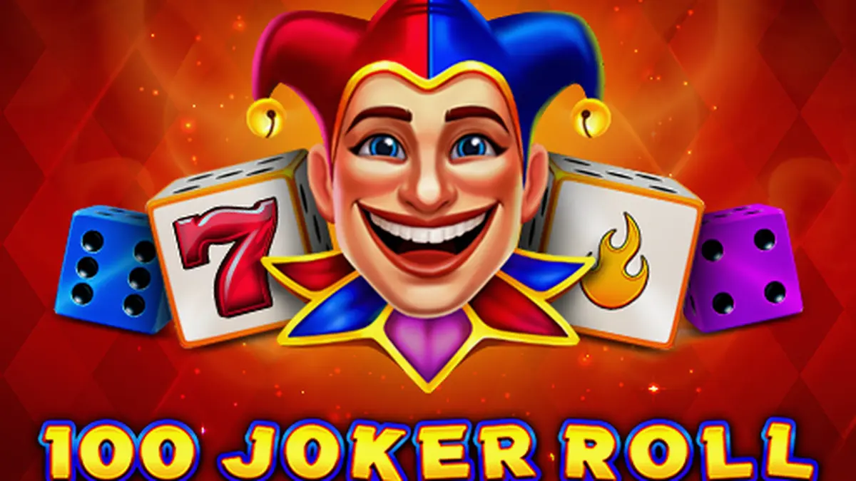 Tampilan visual slot 100 Joker Roll dengan elemen roda keberuntungan